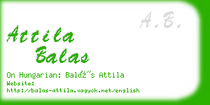 attila balas business card